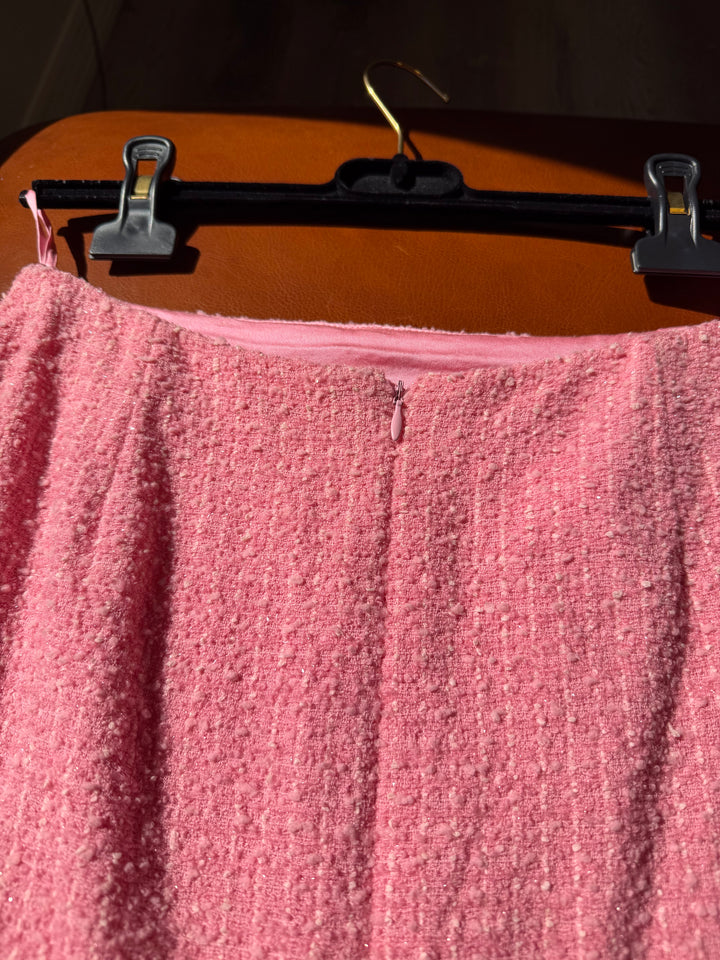 Chanel 1995 Spring “Barbie” Pink Tweed Skirt Suit