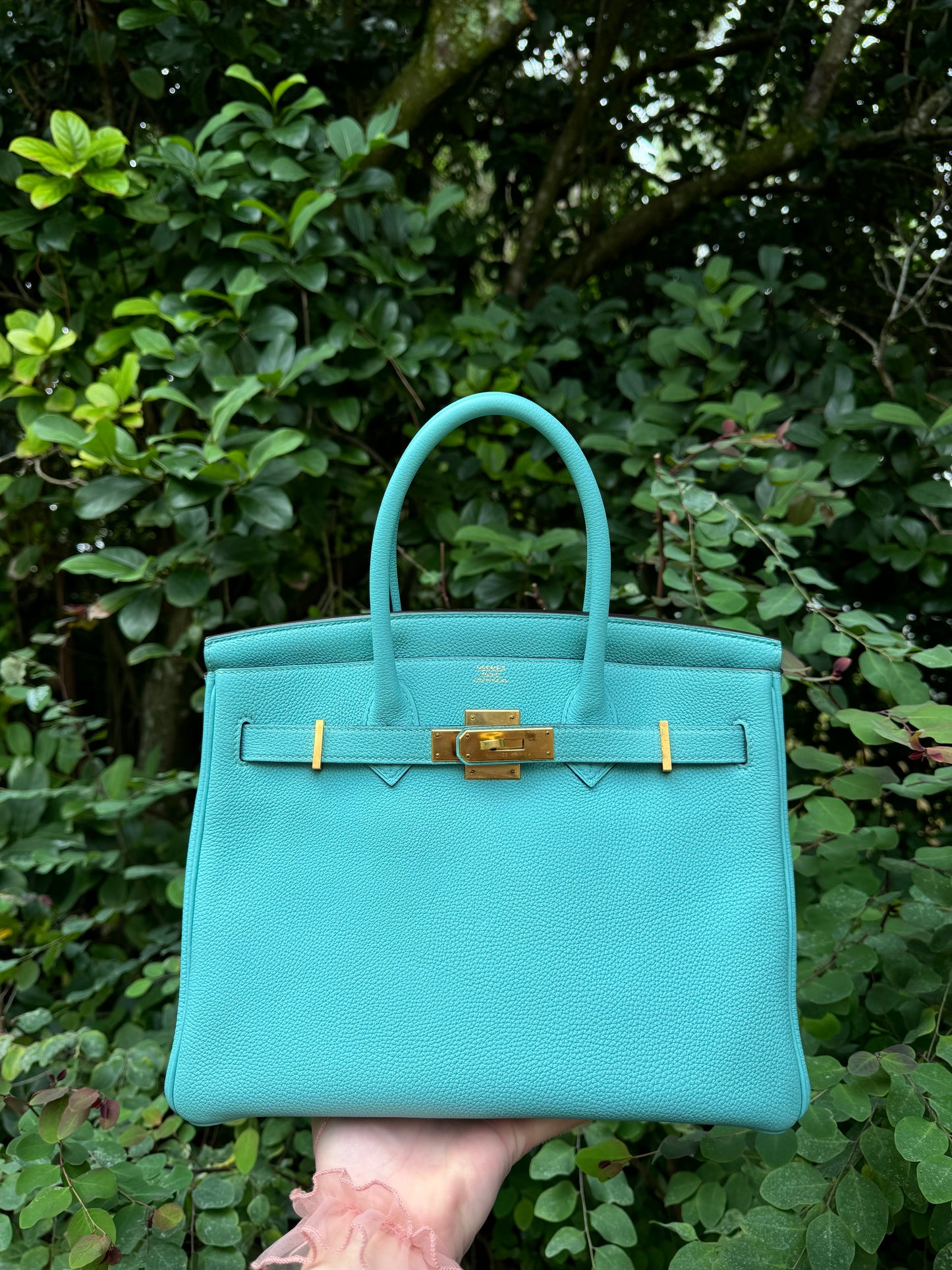 Hermes 2015 Bleu Atoll Togo Birkin 30