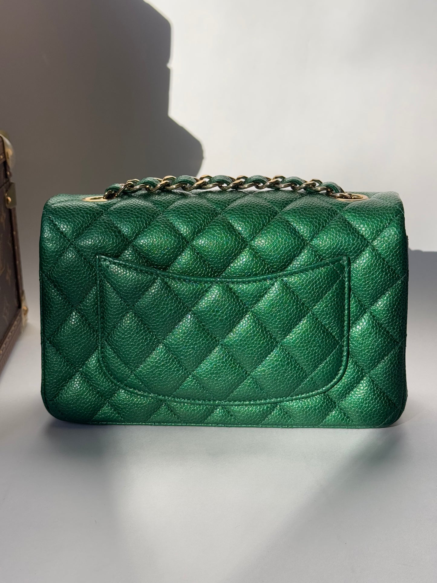 Chanel 18S Emerald Green Caviar Mini Flap Bag