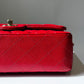 Chanel 19b Small Red Caviar Double Flap Bag