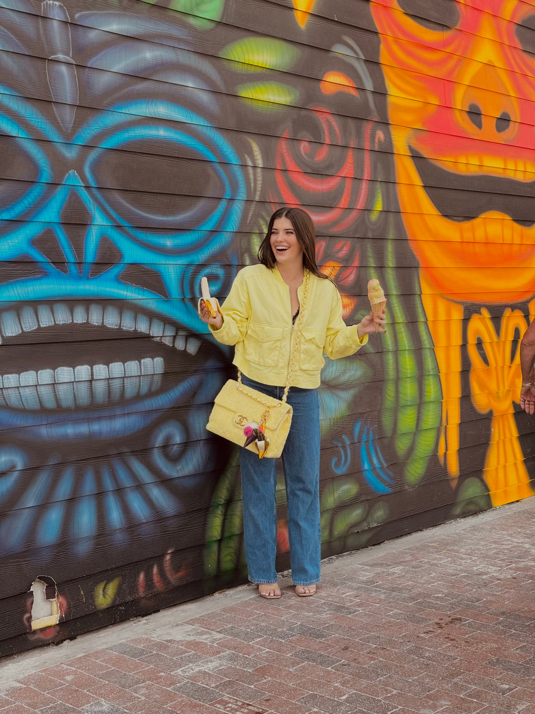 Chanel Yellow Terry Cloth Vintage Maxi Flap Bag