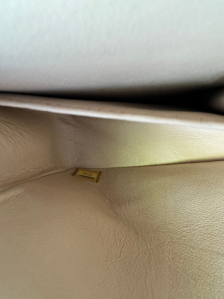 Chanel 2008 Beige Claire Medium Caviar Classic Flap W 24K GHW