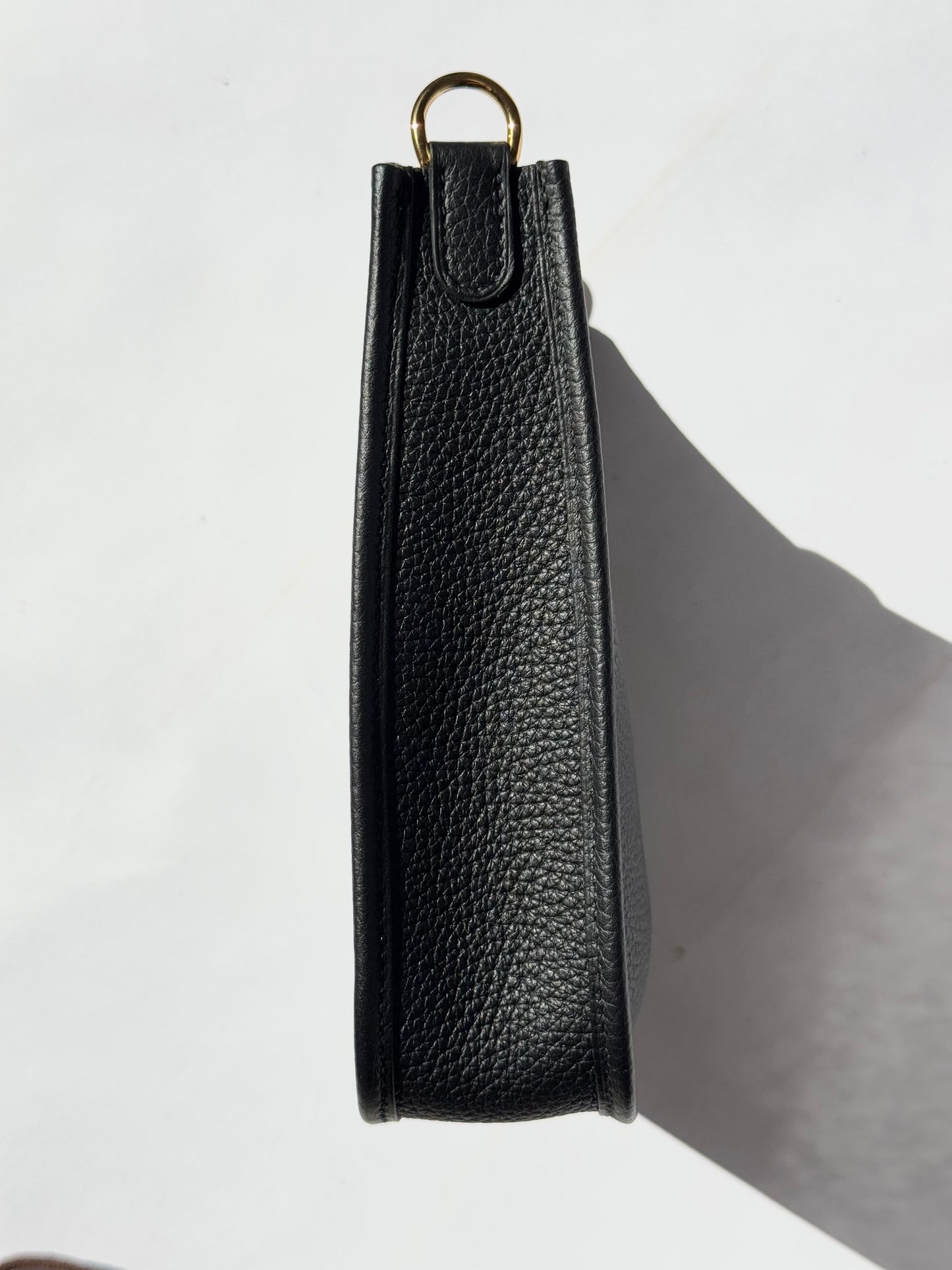 2024 Hermes Black Clemence Mini Evelyne TPM GHW