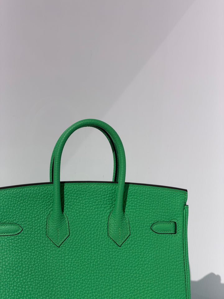 Hermès Birkin 25 Vert Comics Togo Palladium Hardware 2023