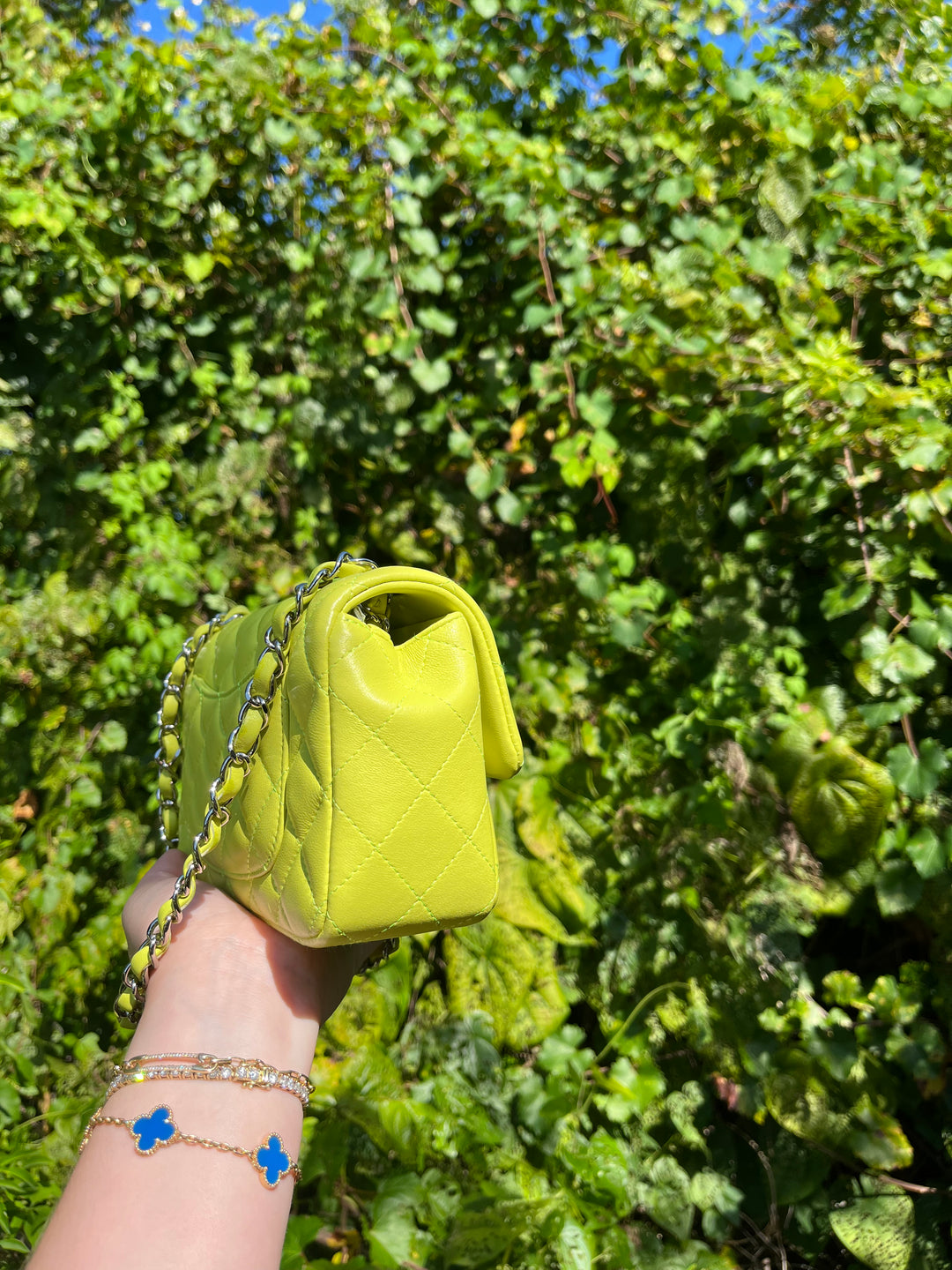 Chanel 21S Yellow Neon Mini Flap