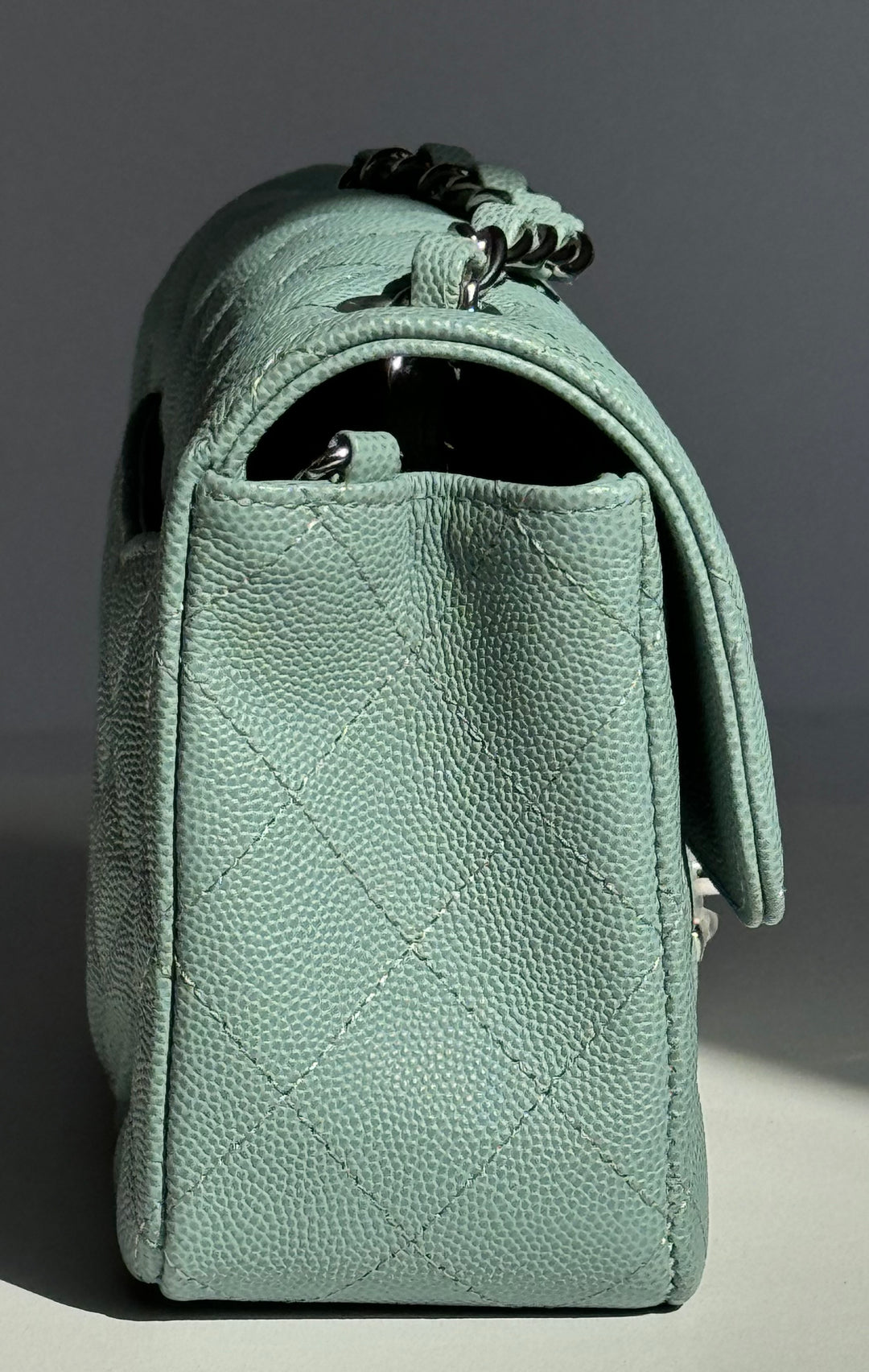 Chanel 18C Blue Caviar Mini Flap