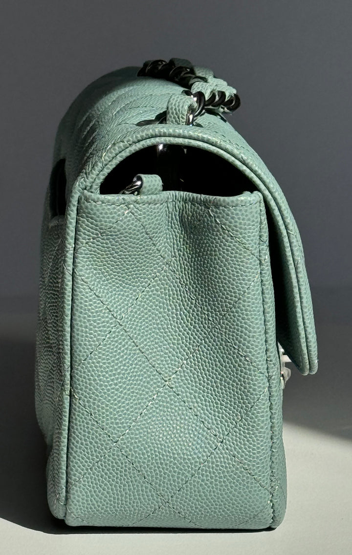 Chanel 18C Blue Caviar Mini Flap