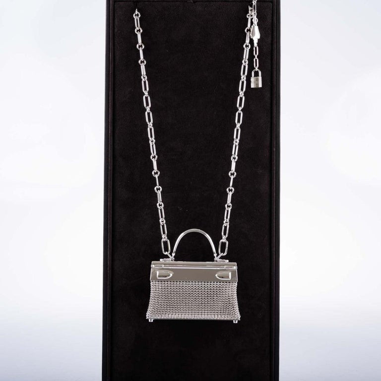 Hermes 2025 Hermès Kelly Sac Bijou Chaine in Sterling Silver Bag