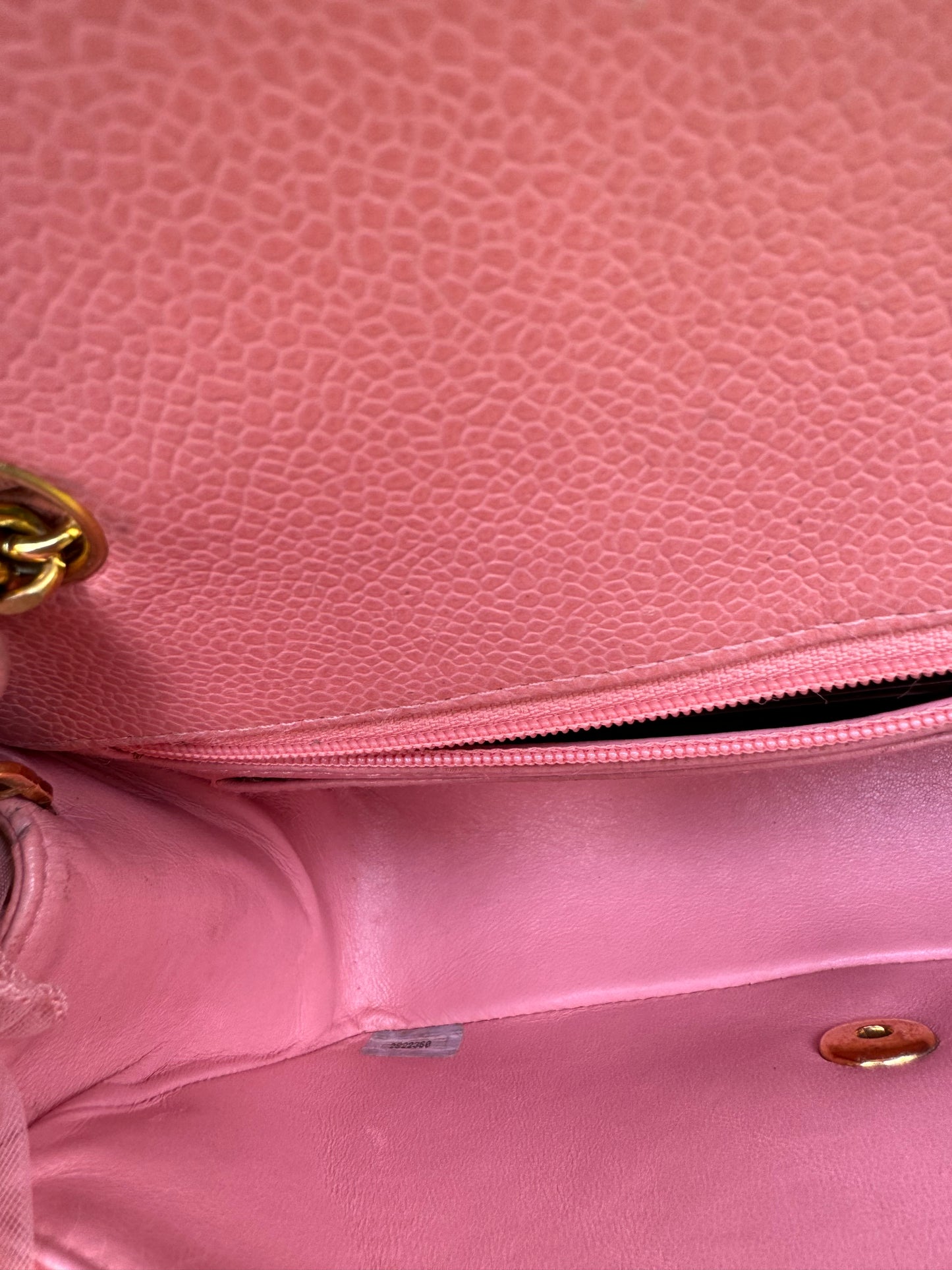 Chanel Rare Small Pink Caviar Diana Flap Bag