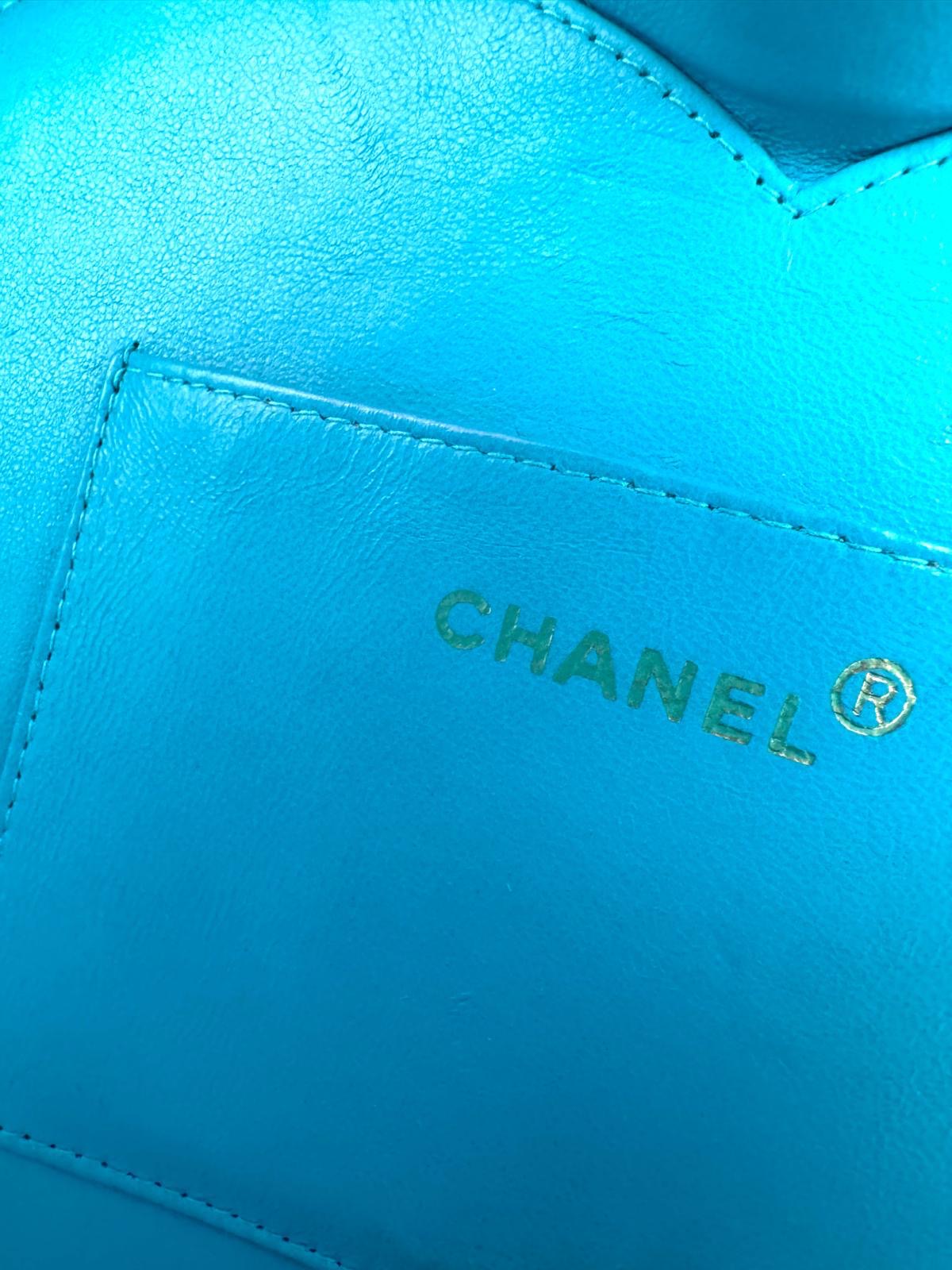 Chanel 1995 CC Blue Heart Vanity Bag