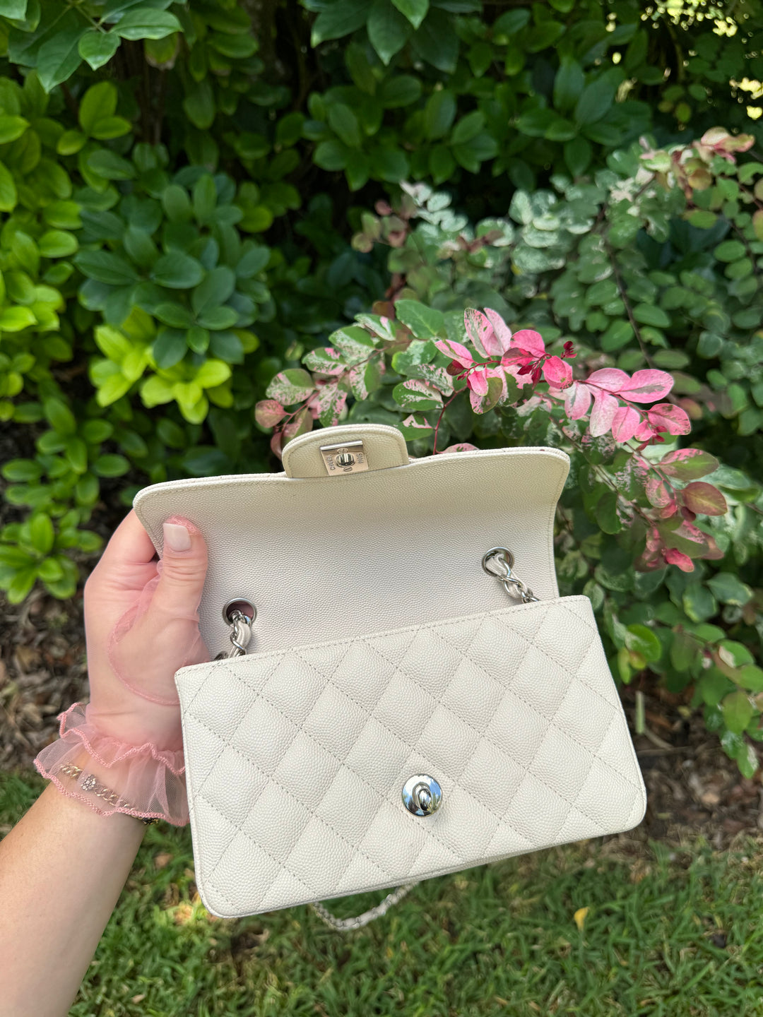 Chanel Craie Caviar Mini Flap Bag