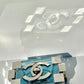 Chanel Plexiglass Blue & Silver Barcode Lego Minaudiere