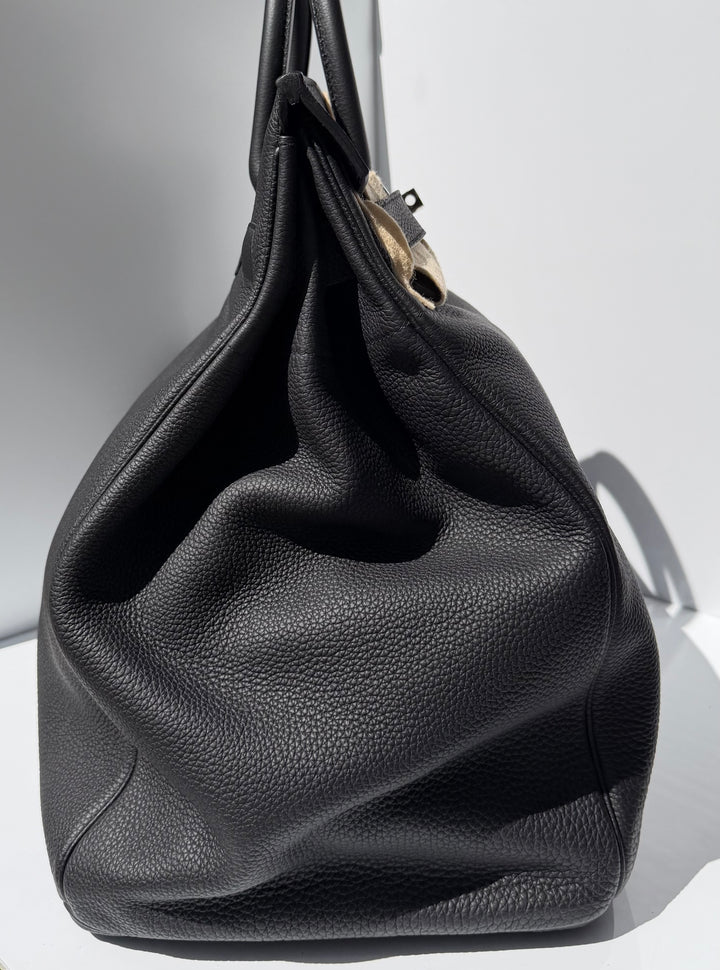 Hermès HAC 50 Black Togo Palladium Hardware 2022