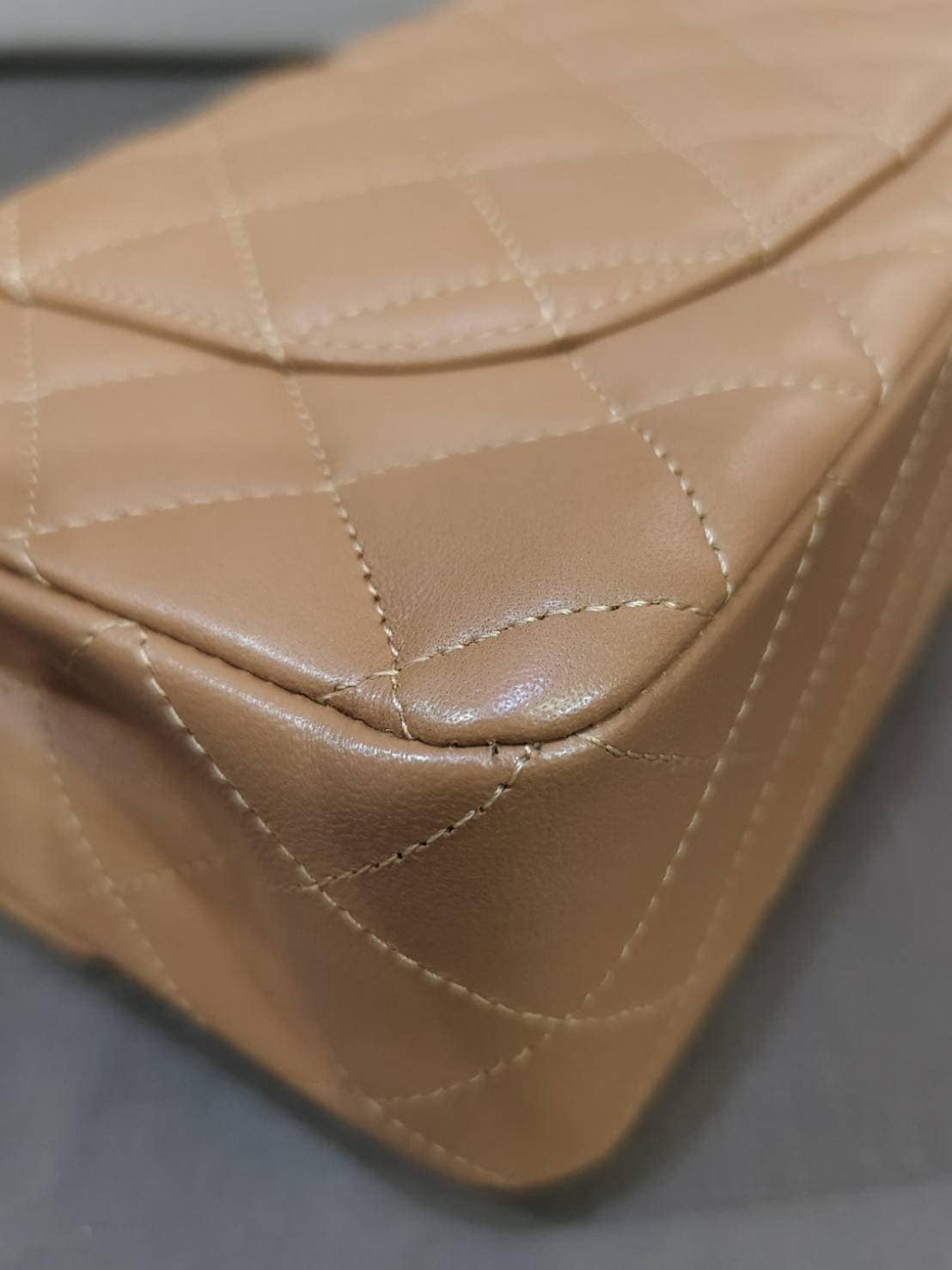 Chanel 22S Small Caramel Lambskin Classic Flap Bag + LGHW