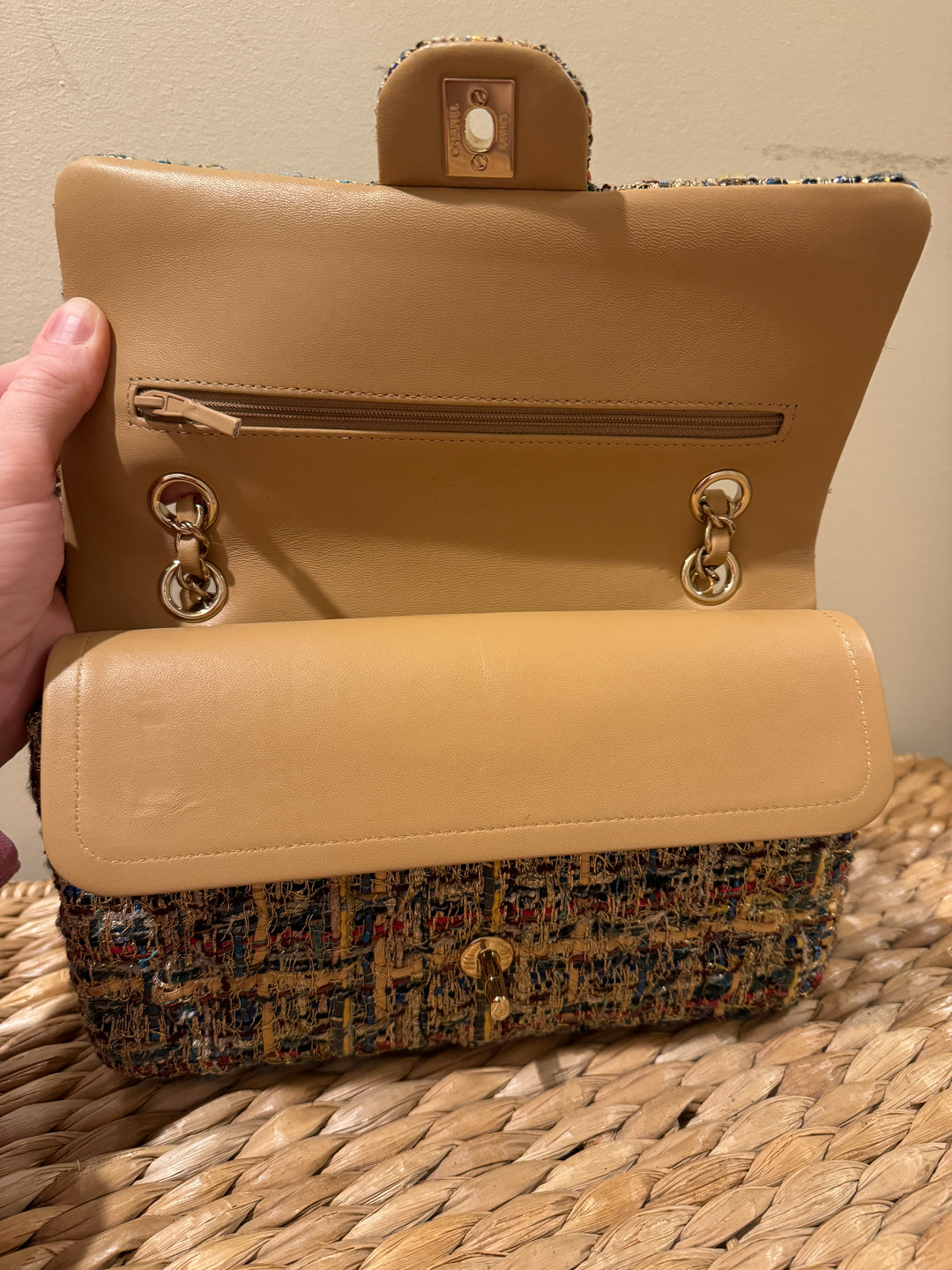 Chanel 19A Gold Metallic Medium Egypt Flap Bag