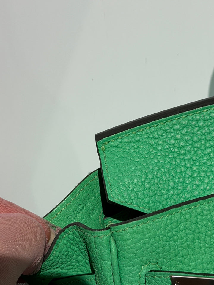 Hermès Birkin 25 Vert Comics Togo Palladium Hardware 2023
