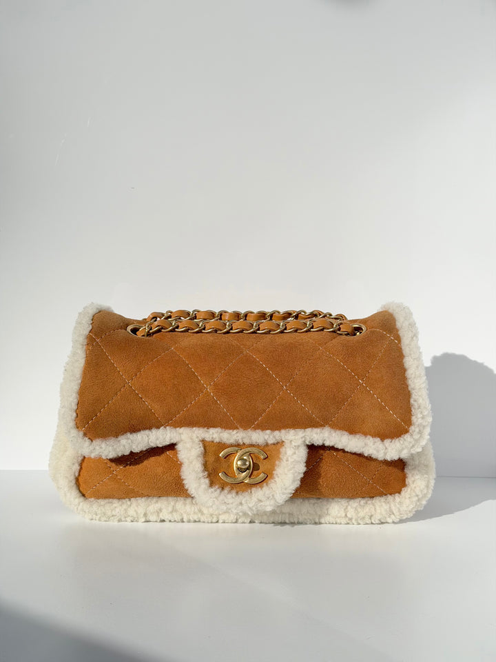 Chanel Medium Shearling Coco Neige Flap