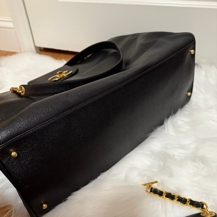 Chanel Rare Vintage Caviar XL Supermodel Tote