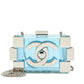 Chanel Plexiglass Blue & Silver Barcode Lego Minaudiere