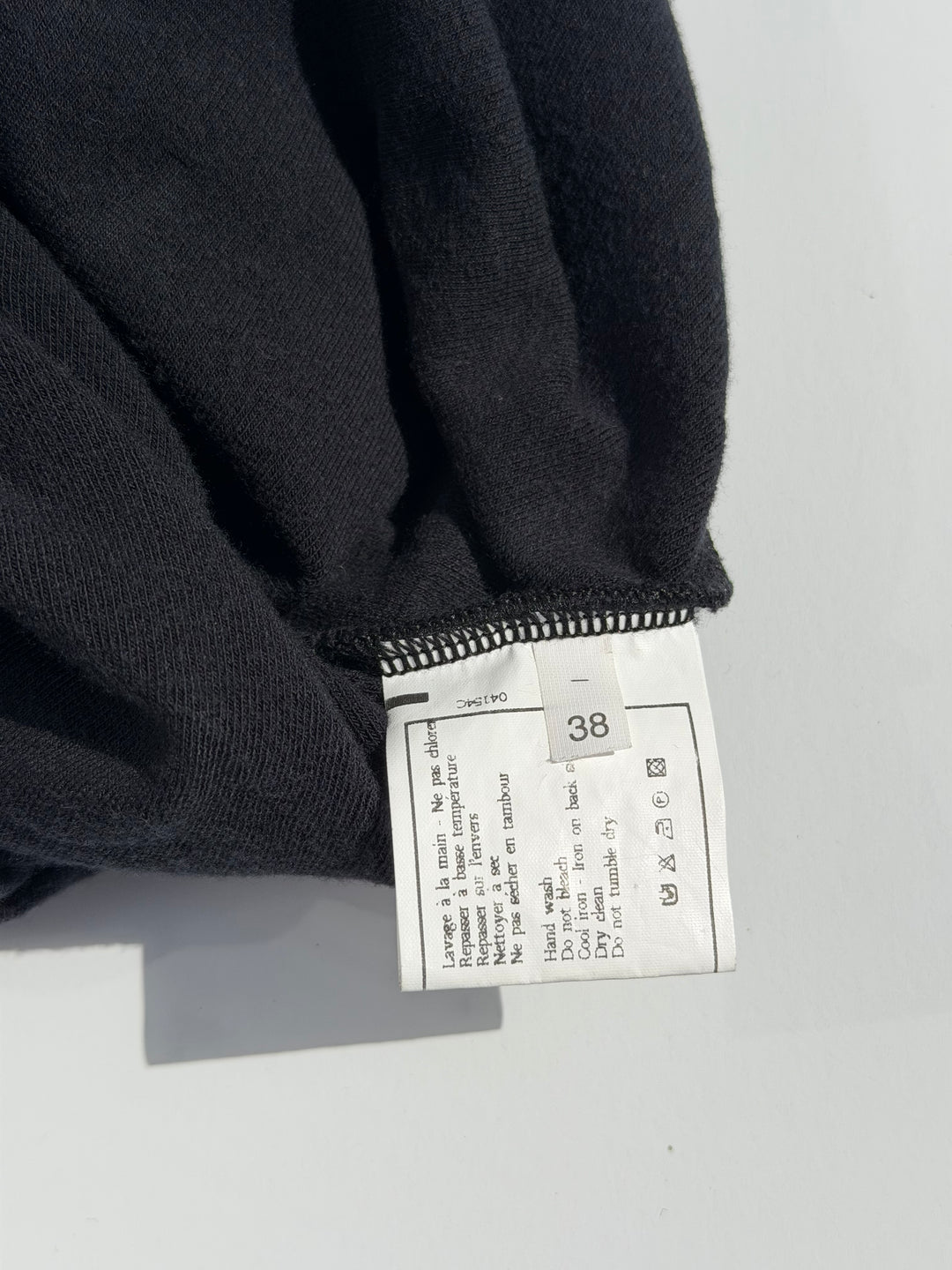 Chanel Spring 1996 Black Velour Top and Bottom Set