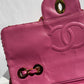 Chanel 1995 Jumbo Barbie Pink Chain Around Flap Bag