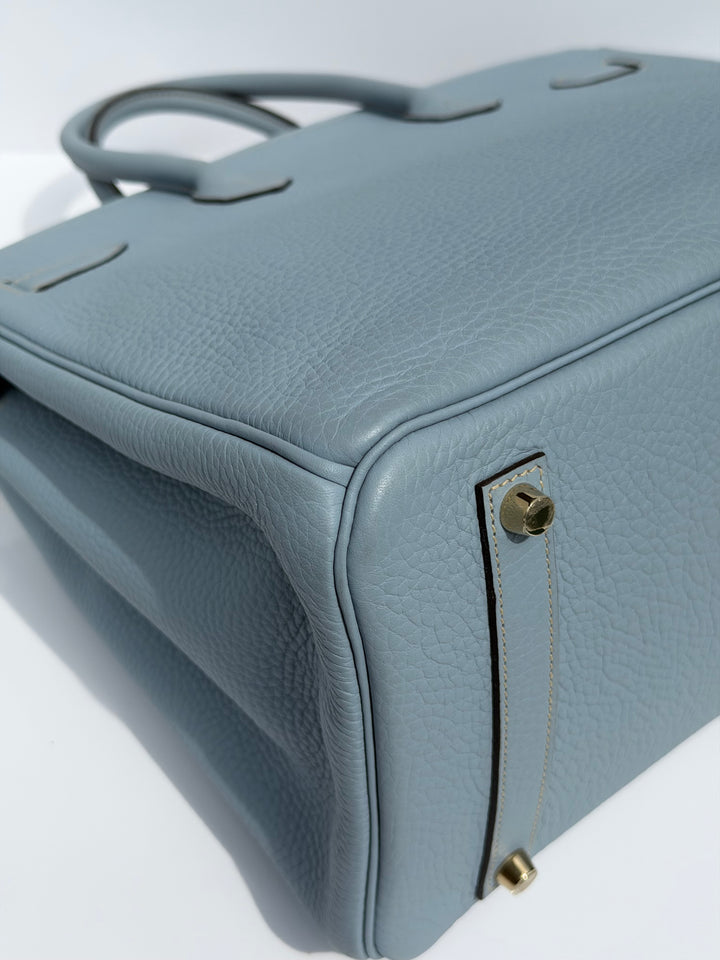Hermès Birkin 35 Bleu Lin Togo Gold Hardware 2012