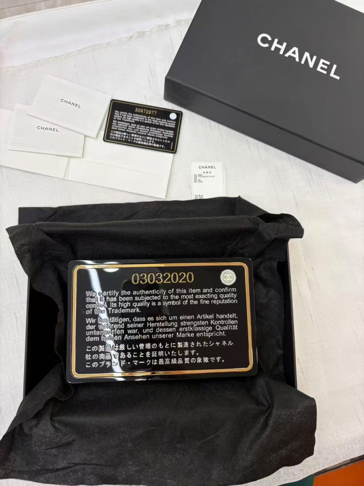 Chanel Limited Edition Black Authenticity Card Minaudière