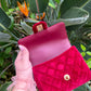 Chanel Red Mini Velvet Enamel Flap Bag