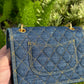 Chanel 23A Blue Denim Double You Crossbody