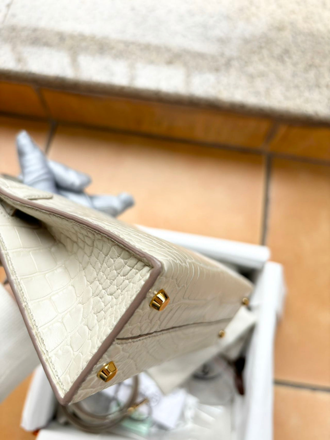 Hermes Mini Sellier Beton Matte Alligator Kelly 20