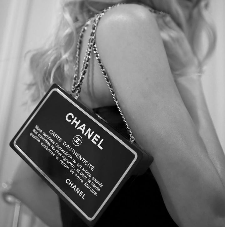 Chanel Limited Edition Black Authenticity Card Minaudière