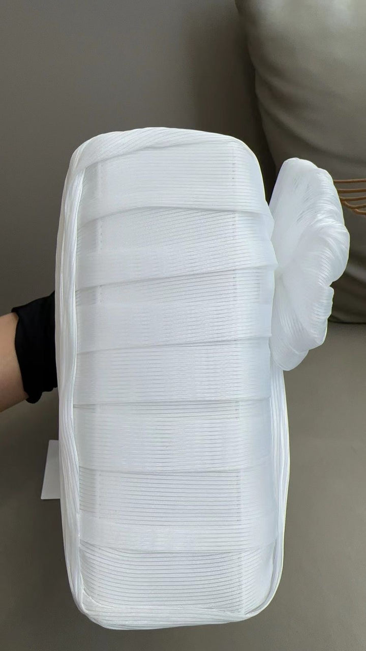 2023 Lady Dior Small White LED Twill Embellished Bag