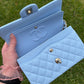 Chanel 23P Light Blue Small Caviar Double Flap