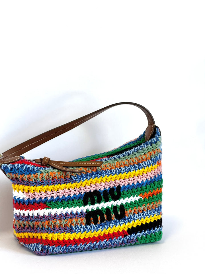 Miu Miu Crochet Multicolor Pouch Bag
