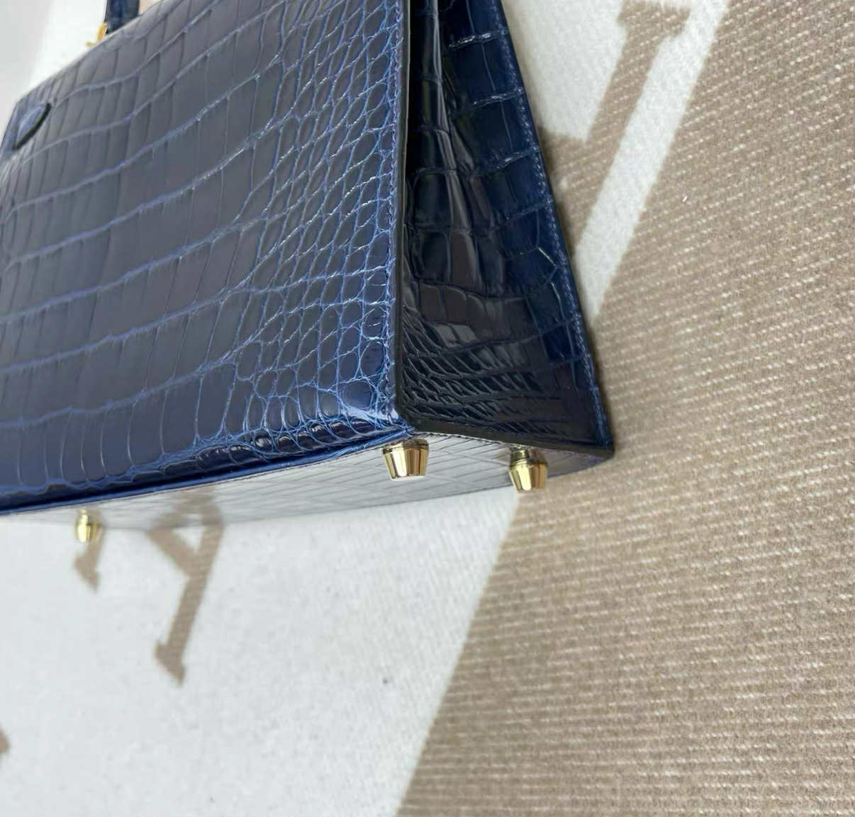 Hermes Blue Sapphire Alligator Kelly 25 Sellier