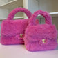 Chanel RARE 1994 Faux Fur Kelly Parent & Child Set