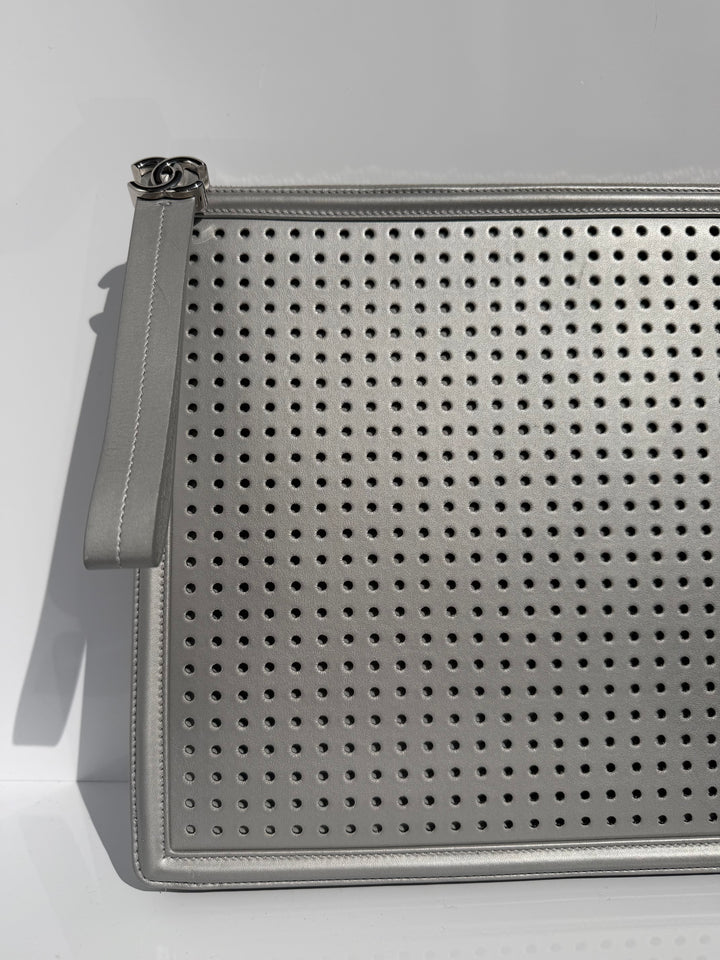 Chanel Rare LED XL Clutch Silver 2017