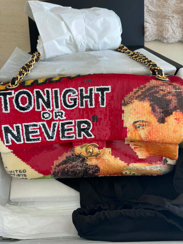 Chanel Tonight or Never Maxi Flap Bag Red Multicolor Sequins Gold Hardware Métiers D’Art 2026