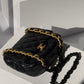 Chanel Lacquered Metal Small CC Lambskin Flap Bag