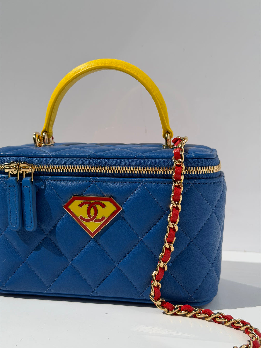 Chanel Superman Long Vanity With Chain Blue Lambskin Gold Hardware Métiers d’Art 2026