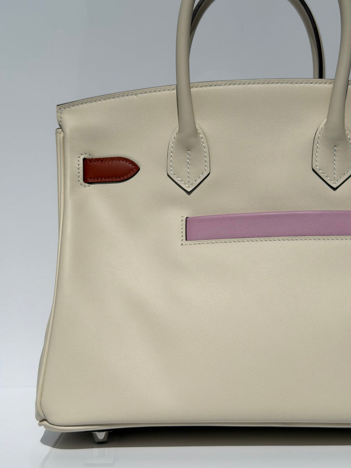 Hermès Birkin 30 Colormatic Swift Nata Palladium Hardware