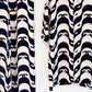 Chanel 2021 Black & White Silk Wave Shirt & Pants Set