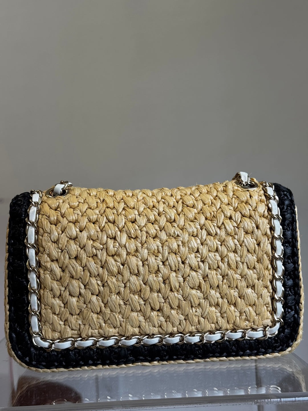 Chanel 24C Venice Beach Medium Braided Raffia Flap Bag
