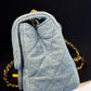 Chanel Denim Quilted Mini Pearl Crush Crossbody Bag