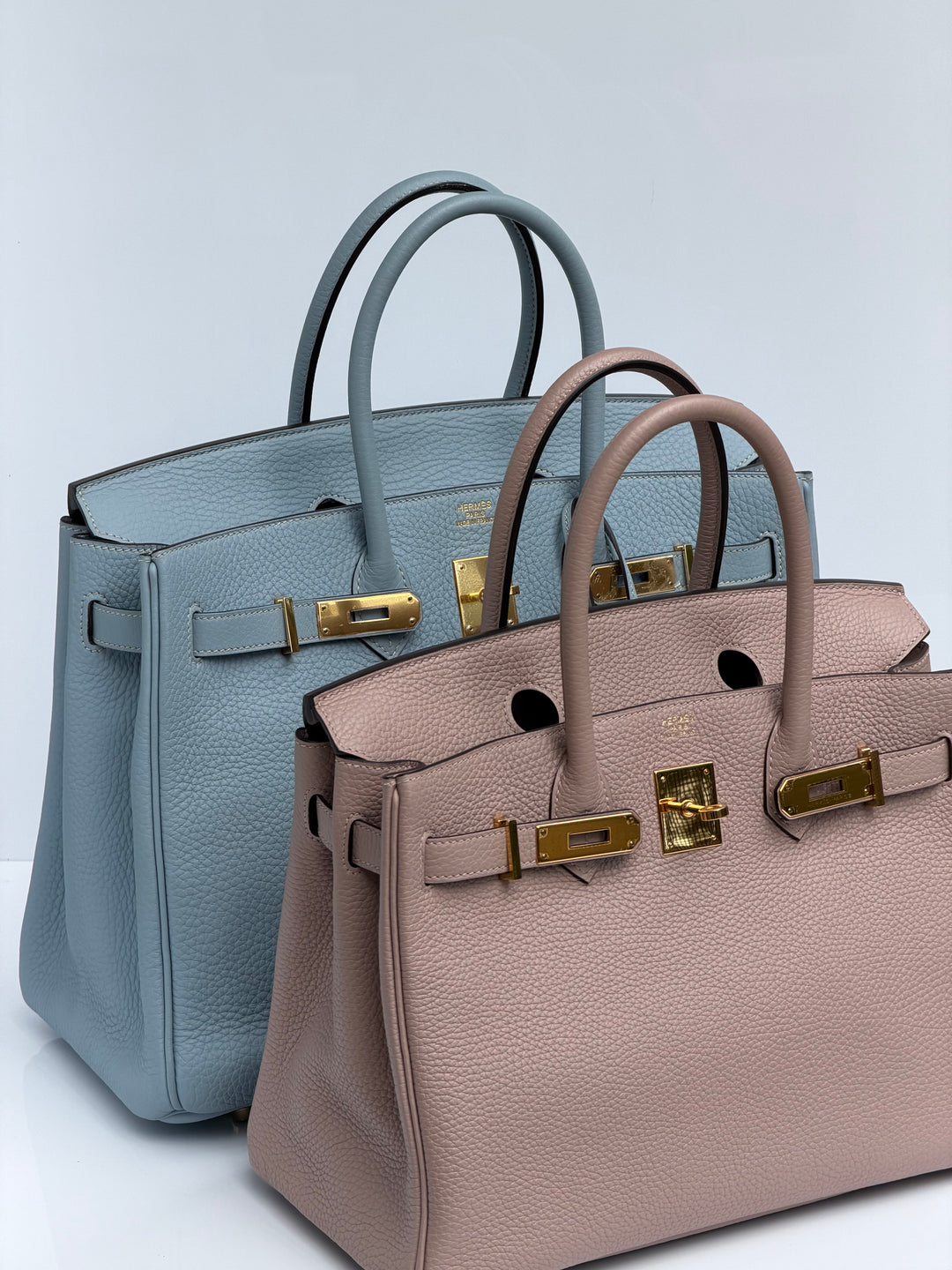 Hermès Birkin 35 Bleu Lin Togo Gold Hardware 2012