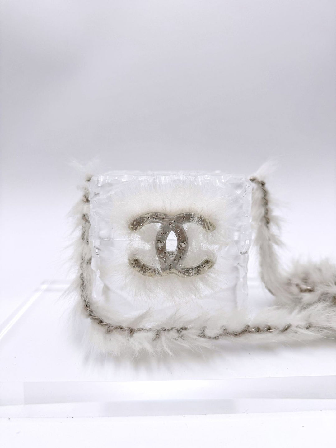 Chanel RARE Runway Acrylic Crystal CC Ice Cube Minaudiere