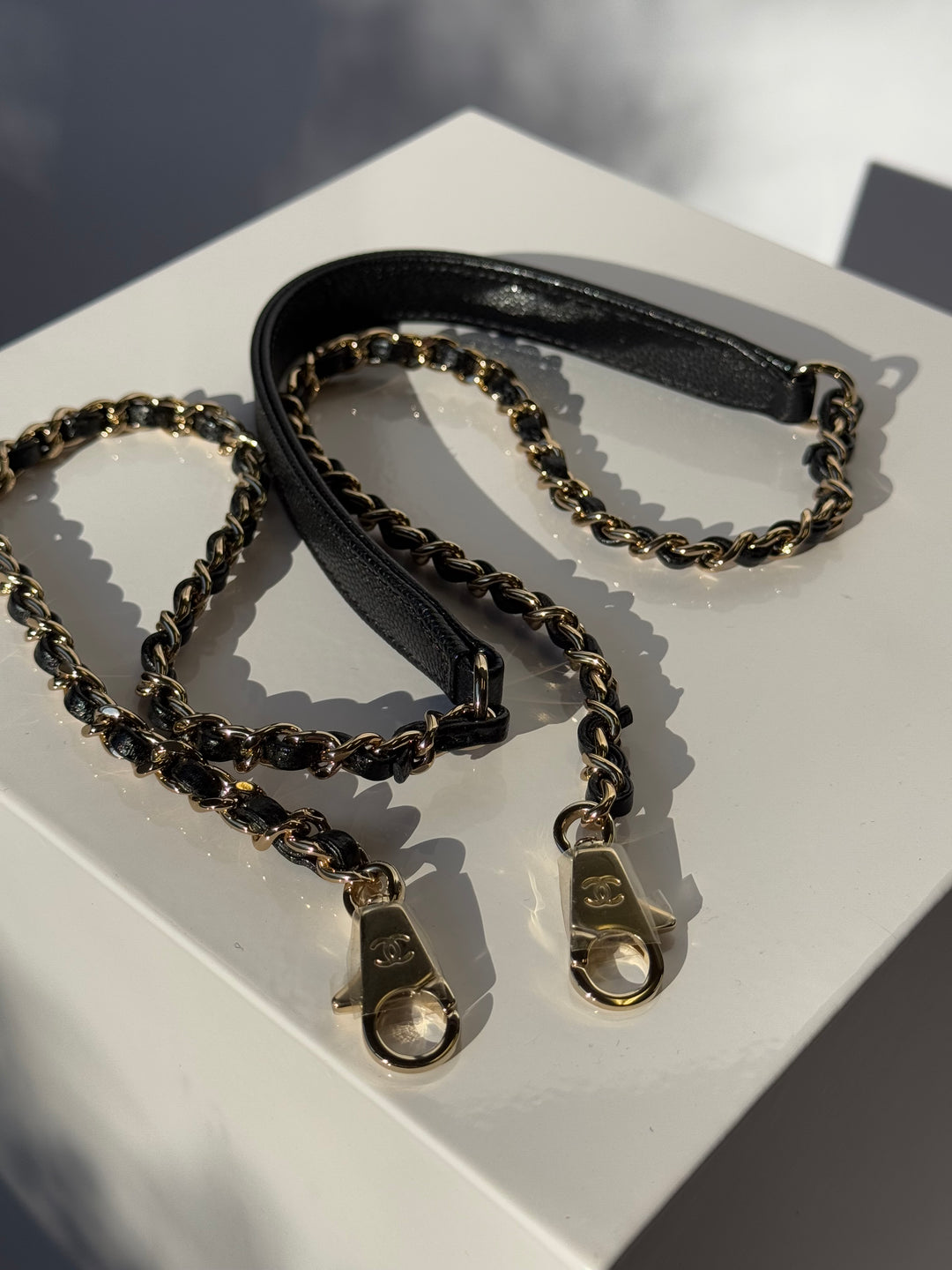 Chanel Small Black Caviar Coco + Burgundy Lizard Top Handle