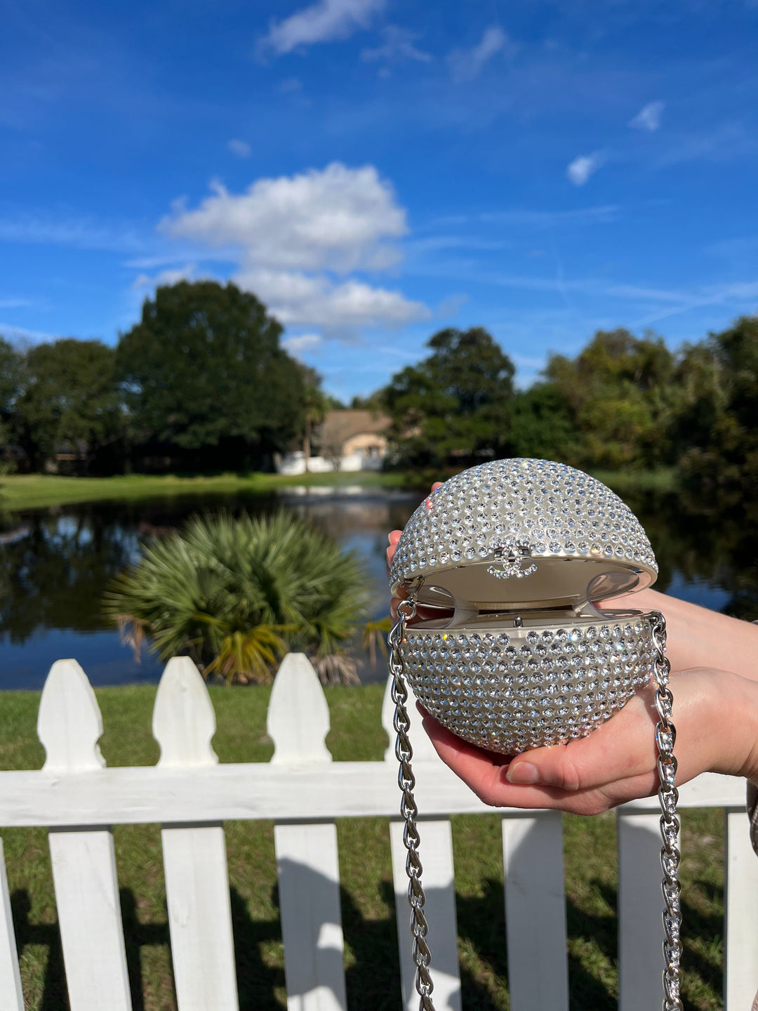Chanel Rare Runway 2018 Crystals Minaudières Clutch Crossbody Bag