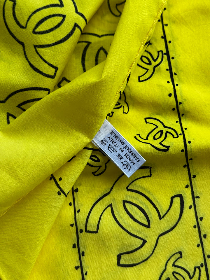 Chanel Spring/Summer 1994 Vintage Yellow Logo Bikini