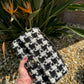 Chanel Ecru Medium Houndstooth Tweed Flap Bag